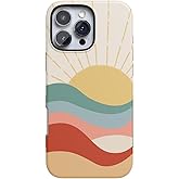 Casely iPhone 16 Pro Case | Here Comes The Sun | Colorblock Sunset | Bold Protective Design | Compatible with MagSafe
