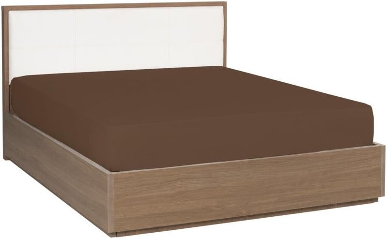 Mezzati Luxury Fitted Sheet – Soft and Comfortable 1800 Prestige Collection – Brushed Microfiber Bedding (Brown, Twin Size)