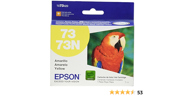 Epson Cartucho de Tinta color Amarillo 73N, : Amazon.com.mx: Oficina y  papelería