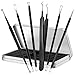 Wishesport Blackhead Remover,Pimple Comedone Extractor, Blackhead Removal tool, Blemish Acne Zit Remover Tweezer Kit,6 Piece black