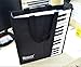 Piano Keys Music Waterproof Oxford Cloth Handbag Shoulder Tote Shopping Bag Gift (Black-MG-339)