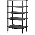 Pangea Audio Vulcan Five Shelf Audio Rack, Media Stand, and Components Cabinet 5 Shelf Carbon