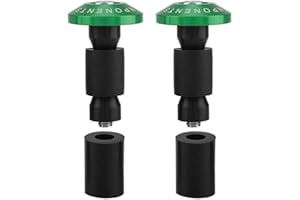Aramox 22mm 7/8 inch Motorcycle Handlebar End Caps, ATV Racing Handle Bar Slider Plugs, Green, 2-Piece Set