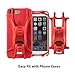 Universal Bike Phone Holder, Bicycle Handlebar Stroller Cell Phone Mount for iPhone 8 Plus 7 6S 5 SE Samsung Galaxy S8 S7 Note 6, 4 to 6 Inch Android Smartphone, Bike Tie Series - Red