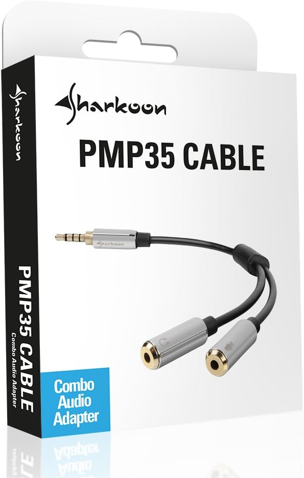 Sharkoon PMP35 Cable Combo Audio Adapter 12 cm silber - Image 4