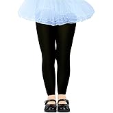 LUCKELF Girls Footless Tights Soft Ballet Dance Tights for School Uniform Skirts Semi Opaque(Toddler/Little Kid/Big Kid)