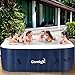 Goplus 4-6 Person Portable Outdoor Spa, Inflatable Hot Tub, Jets Bubble Massage Relaxing Massage Pool with Digital Control Panel, Removable Filter, Heating Function (6-Person)