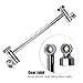 HOMEIDEAS 10 INCH Adjustable Showerhead Height Extension Shower Arm Extension, Shower Height Extender, Solid Brass Chrome Finished