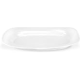 Portmeirion Sophie Conran White Sandwich Tray, 13.5 x 9 Inch, Rectangular Porcelain Serving Platter for Snacks &amp; Entertaining, Dish, Dishwasher &amp; Oven Safe, Kitchen Essential