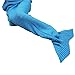 AOSILEY Think-Plus Christmas Mermaid Tail Blanket Handmade Crochet and Mermaid Blanket, Super Warm Soft All Seasons Living Room Sleeping Blankets Bag, for Kids Adult (71