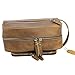 Polare Vintage Full Grain Leather Handmade Travel Toiletry Bag for Men - Dopp Kit - Shaving Kit with YKK Metal Zippers A-Brown