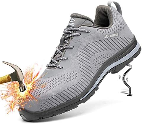 showcai Unisex Steel Toe Work Shoes Industrial&Construction Shoes Puncture Proof Safety Shoes โฆ