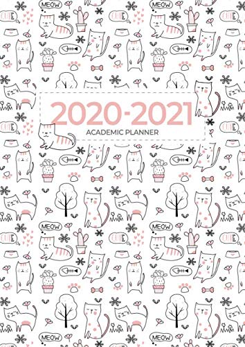 2020-2021 A4 Week to View Academic Planner | Adorable Cats Cactus Succulents and Plants: Week to View / Academic Planner from August 2020 - July 2021 ... Dates / Inspirational and Motivational