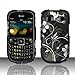 For ZTE Z431 (AT&T) Rubberized Design Cover - White Flowers