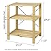 Furinno Pine Solid Wood 3-Tier Shelf