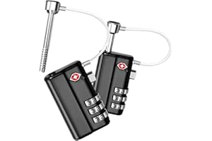 LUGECASE TSA Approved Gun Case Lock - Heavy-Duty Guns Case Lock with Durable & Cut Resistant Alloy Steel Shank Gun Lock, Secure TSA Locks for Guns Case for Firearm Travel Case, Pistol Cases and Rifle Cases