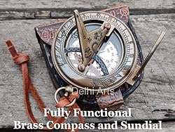 Personalized Compass Sundial Engraved