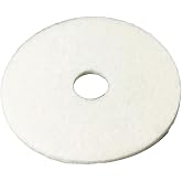 3M White Super Polish Pad 4100, 13 in, 5/Case