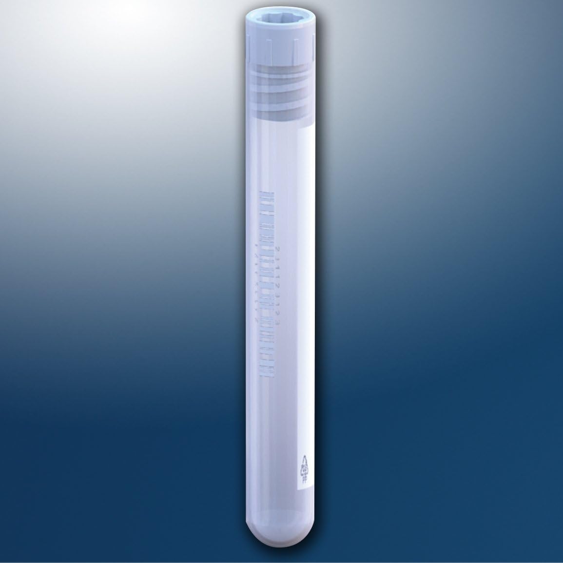 Denville Scientific V9222 Cryo Vial, Barcoded, Internal Threads, Round Bottom, Sterile, 5 mL Capacity, 90 mm Height (Pack of 50)