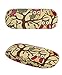 JAVOedge Beige Owl Fabric Print Eyeglass Clam Shell Style Case with Bonus Mircofiber Cleaning Cloth