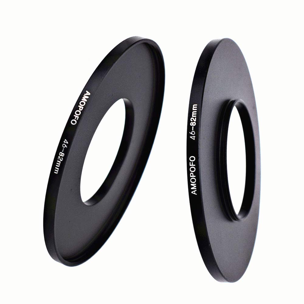 46 mm to 82 mm Camera Filter Ring (Metal), 46 mm - 82 mm Step Up Filter Adapter Ring. Compatible with 46 mm Lenses of All Manufacturers up to 82 mm Filter Ring (46-82 mm)