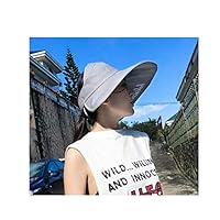 YJWOZ Big Hat Female Summer Outdoor Visor Korean Version of The Wild Empty Top Sun Hat Travel Sun Hat Tide Sunhat (Color : C)