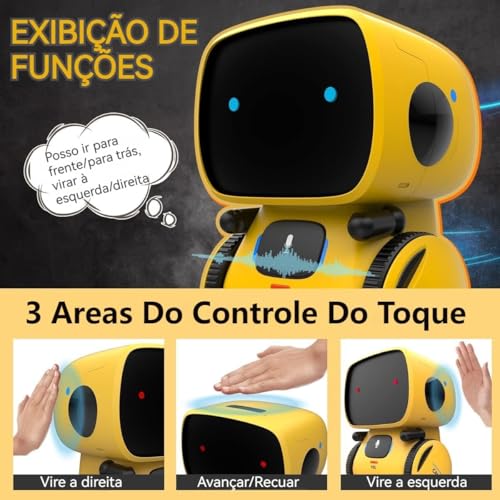 Robô De Controle De Voz Interativo Para Crianças Inteligente (Amarelo)