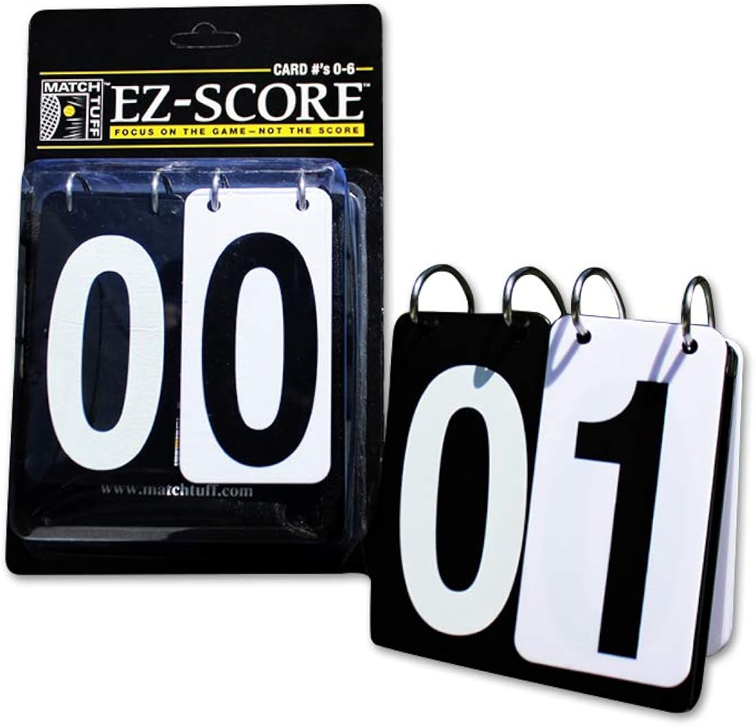 Match Tuff EZ Score (0-6) | Portable Tennis Score Keeper | EZ-FLIP | Outdoor/Indoor : Tennis Equipment : Clothing