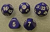 Purple - Set of 5 Unusual Dice: d5, d7, d14, d18, and d22