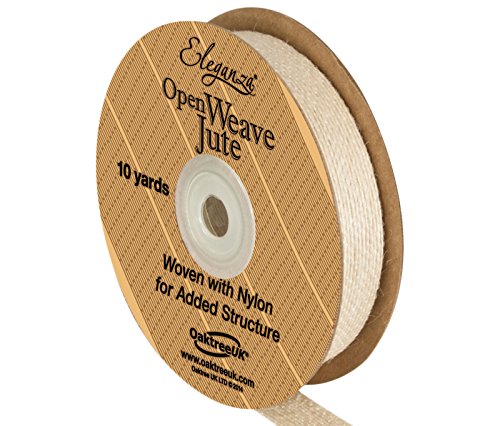 Eleganza Open Weave Jute 15mm x 9.1m (10yds) Ivory No.61