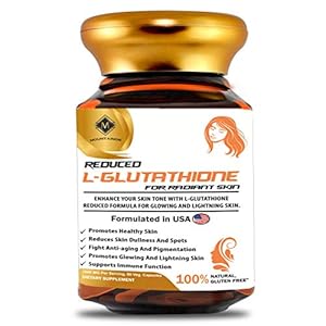MOUNTAINOR® L Glutathione 1000mg for Healthy, Brightening & Radiant Skin (60 Veg Caps) for Men & Women with Vitamin C…