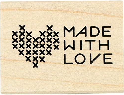 Inkadinkado Made With Love Cross Stitch Mounted Rubber Stamp For Card Making And Scrapbooking 2 X 1 5 X 1 Amazon Ae