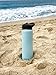 MIRA 22 Oz Stainless Steel Vacuum Insulated Wide Mouth Water Bottle with 2 Caps | Thermos Keeps Cold for 24 Hours, Hot for 12 Hours | Double Walled Powder Coated Travel Flask | Pearl Blue
