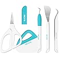 Nicapa Craft Vinyl Weeding Tools Set 5-Piece Basic Vinyl Cardstock Crafting Tools Kit for Silhouette/Siser/Oracal 631 651 751 Vinyl-Blue