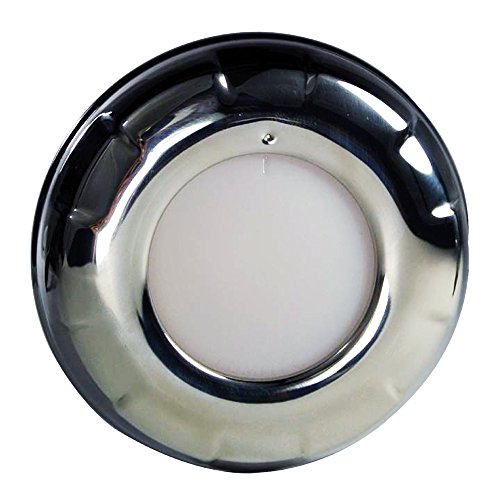 Lumitec Lighting 101139  Stainless Steel Aurora Dome Bezel Light, White/Red