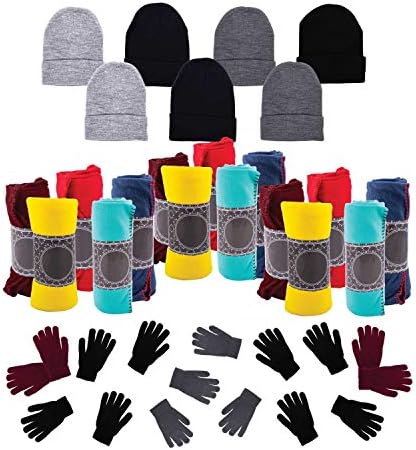 ホームレスケアパッケージサプライ グローブペア ソックス 冬用スローブランケット ビーニーなどのバルクケース