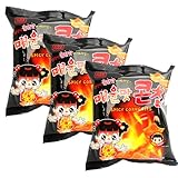 [ 3 Packs ] Korean Popular Hot Spicy Corn Chips Snacks 3 Packs Hot Chicken Flavor 34g x 3