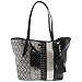 Ava Tote Bag, Black/Black-Milk-Silver/Silver/Black/Black/White#, One Size