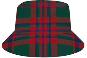 LALLRI Clan MacKinnon Tartan Vintage Scottish Plaid Bucket Hats Sun Cap Packable Outdoor Fashion Fisherman's Hat for Women an