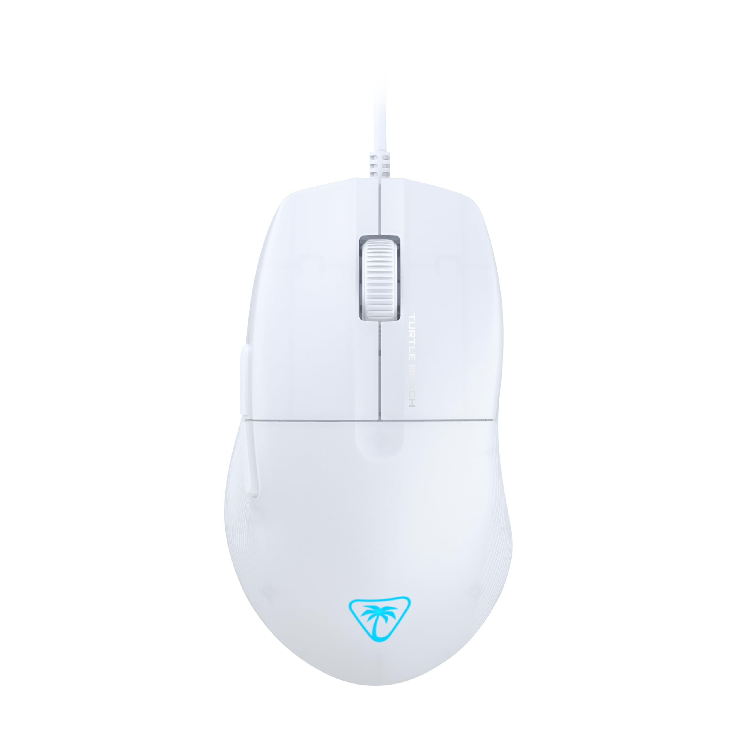 Turtle Beach Pure SEL Wired RGB Gaming Mouse, Ultra-Light 49g Ergonomic Design, 8000 DPI Optical Sensor, Mechanical Switches, Pretension System, Pure PTFE Glides, AIMO RGB Lighting – White