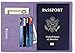 Simpac Fabric Passport Holder Wallet Cover Case RFID Blocking Travel Wallet (purple)