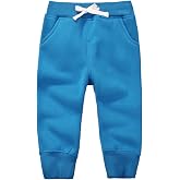 CuteOn Unisex Toddler Jogger Pants Kids Cotton Elastic Waist Winter Baby Sweatpants Pants 1-5Years