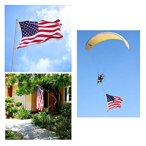 American Flag-3x5 Foot US Flag,Bright Color and UV Fade Resistant,Premium Double-Stitched Edges,Brass Grommet for Outdoor,Garden,Indoor(2pcs)
