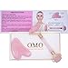 OMO New 100% Natural Rose Quartz Jade Roller & Gua Sha Set | Real Jade Roller for Face & Body Massage Therapy Skin Care | Anti Aging Jade Roller| Rejuvenate Facial Skin Massager | Gua Sha Tool