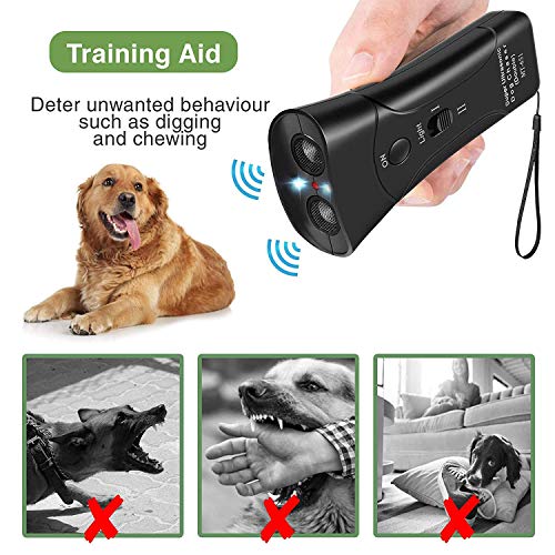 Inoosky Anti Barking Handheld 3 in 1 Pet LED Ultrasonic Dog Trainer Device - Electronic Dog Deterrent/Training Tool/Stop Barking - Thumbnail 4