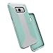 Speck Products (90257-6249) Presidio Grip Cell Phone Case for Galaxy S8 Plus - Dolphin Grey/Aloe Green
