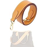 XYJG Vachetta Leather Strap for LV Neverfull Bag,Double Sided Usable Cowhide Crossbody Purse Strap for Handbag