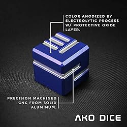 AKO DICE I - Blue - Custom Metal dice Version 1 by