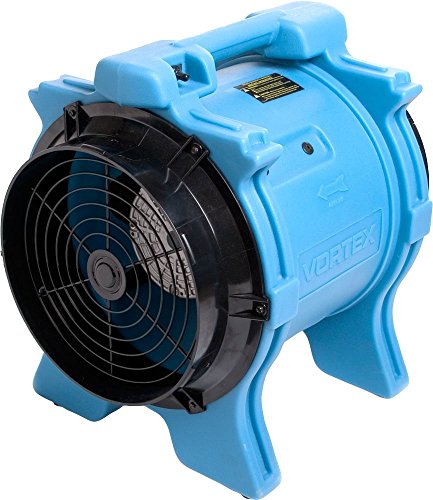 Dri-Eaz F174-BLU Vortex Axial 1.0 HP Ventilation Fan, 1.0 hp Motor, 7.4 Amp, Blue
