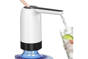 GENERIC Water Dispenser for 5 Gallon Bottles, 5 Gal Water Jug Drinking Water Pump, USB Charging 5 Gallon Electric Water Dispenser, Easy to Use for Home,Kitchen, Living Room, Office, Travel, Camping (circular)